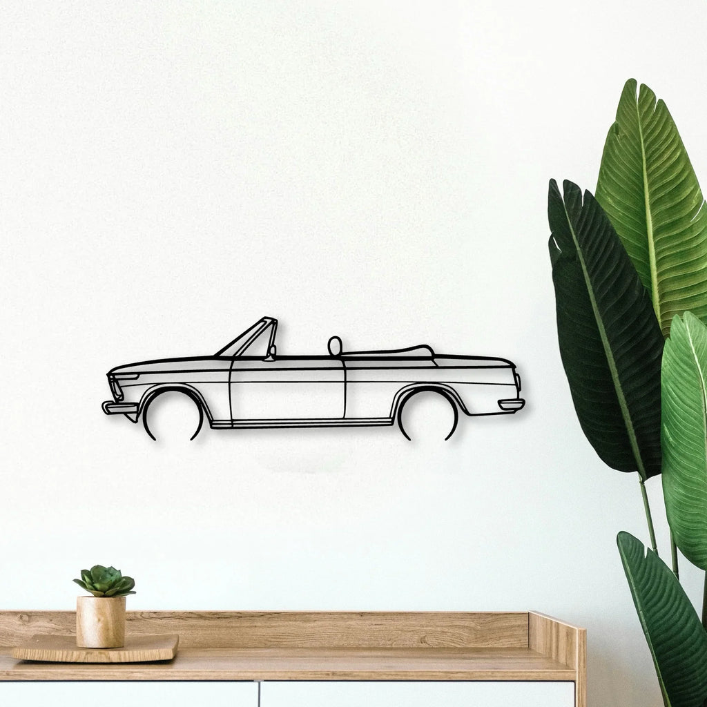 2002 1971 Cabrio Classic Silhouette Metal Wall Art - Tinvibe