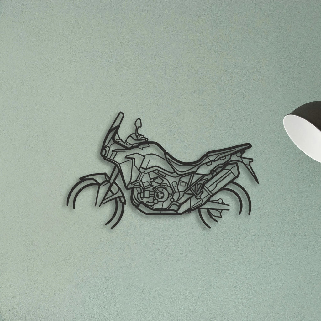 2018 Honda Africa Twin Adventure Sports Classic Motorcycle Silhouette Metal Wall Art - Tinvibe
