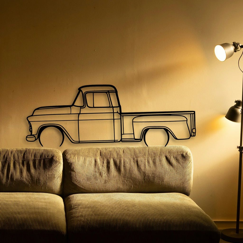 3100 1957 2 Classic Silhouette Metal Wall Art - Tinvibe