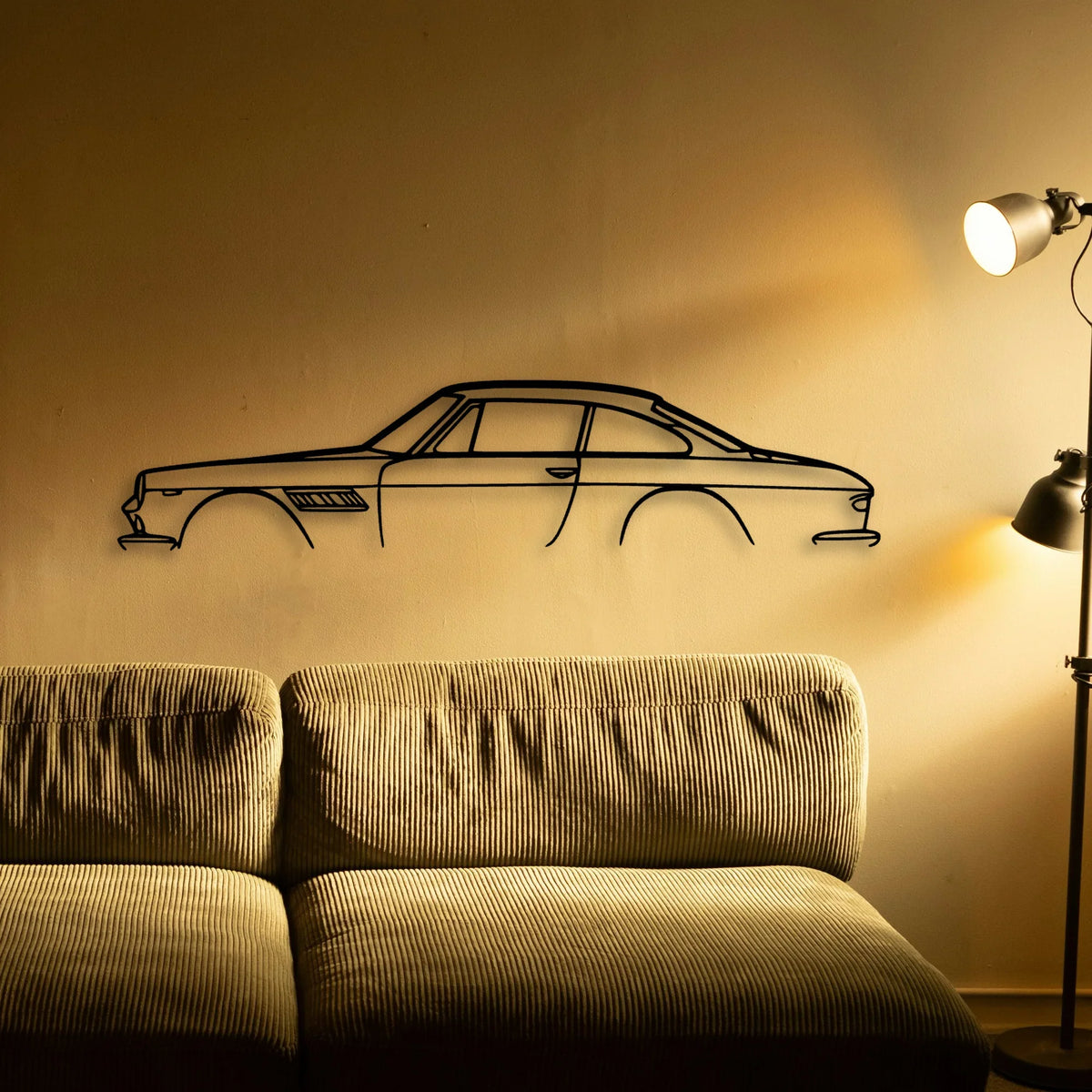 330 GT 2 1964 Classic Silhouette Metal Wall Art - Tinvibe