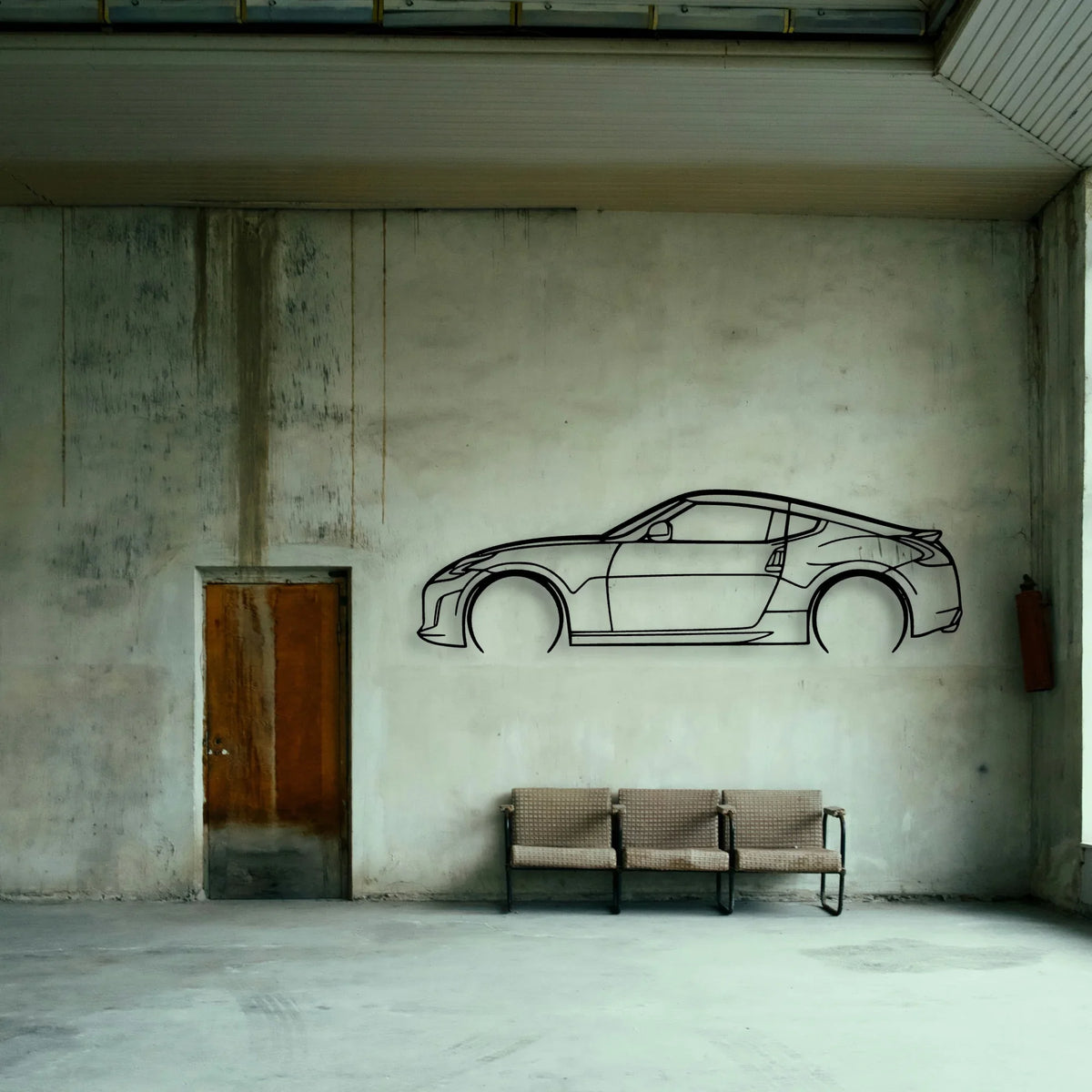 370Z 3 Classic Silhouette Metal Wall Art - Tinvibe