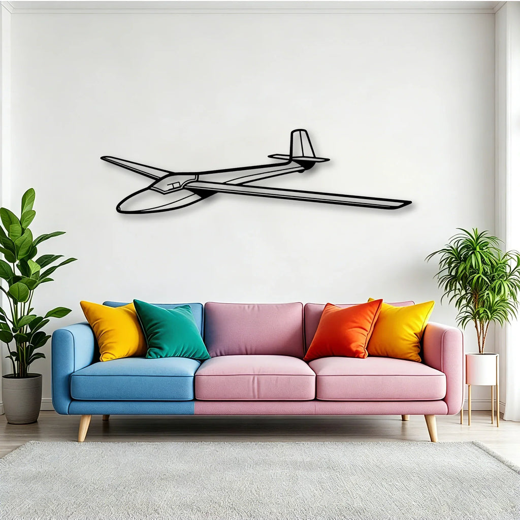 421C 2 Classic Aircraft Silhouette Metal Wall Art - Tinvibe
