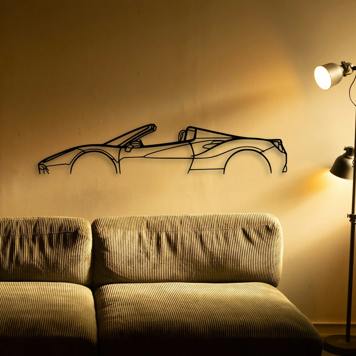488 Spider Classic Silhouette Metal Wall Art - Tinvibe
