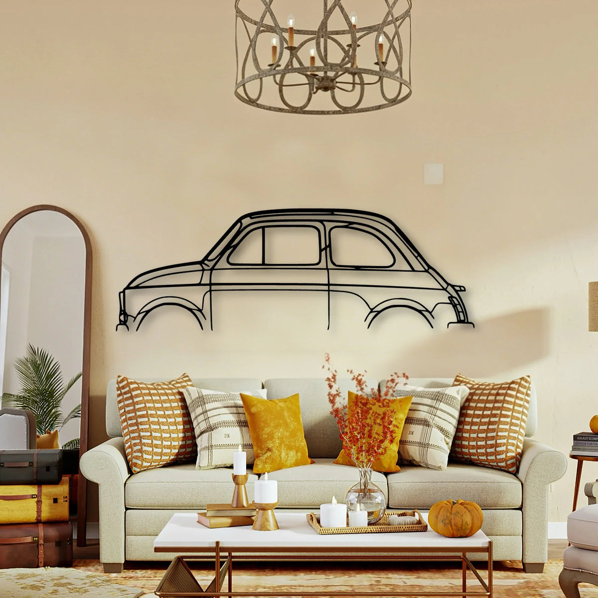 500 1971 Classic Silhouette Metal Wall Art - Tinvibe