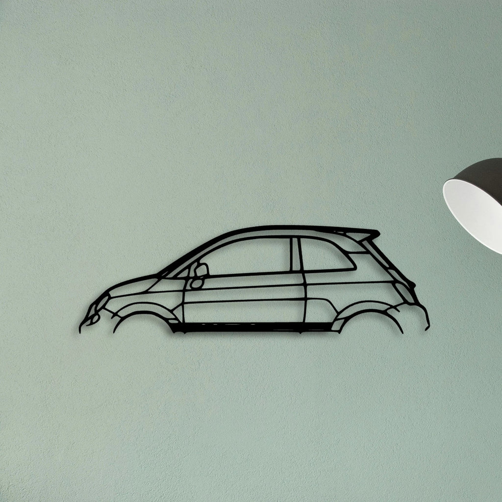500 Abarth Classic Silhouette Metal Wall Art - Tinvibe
