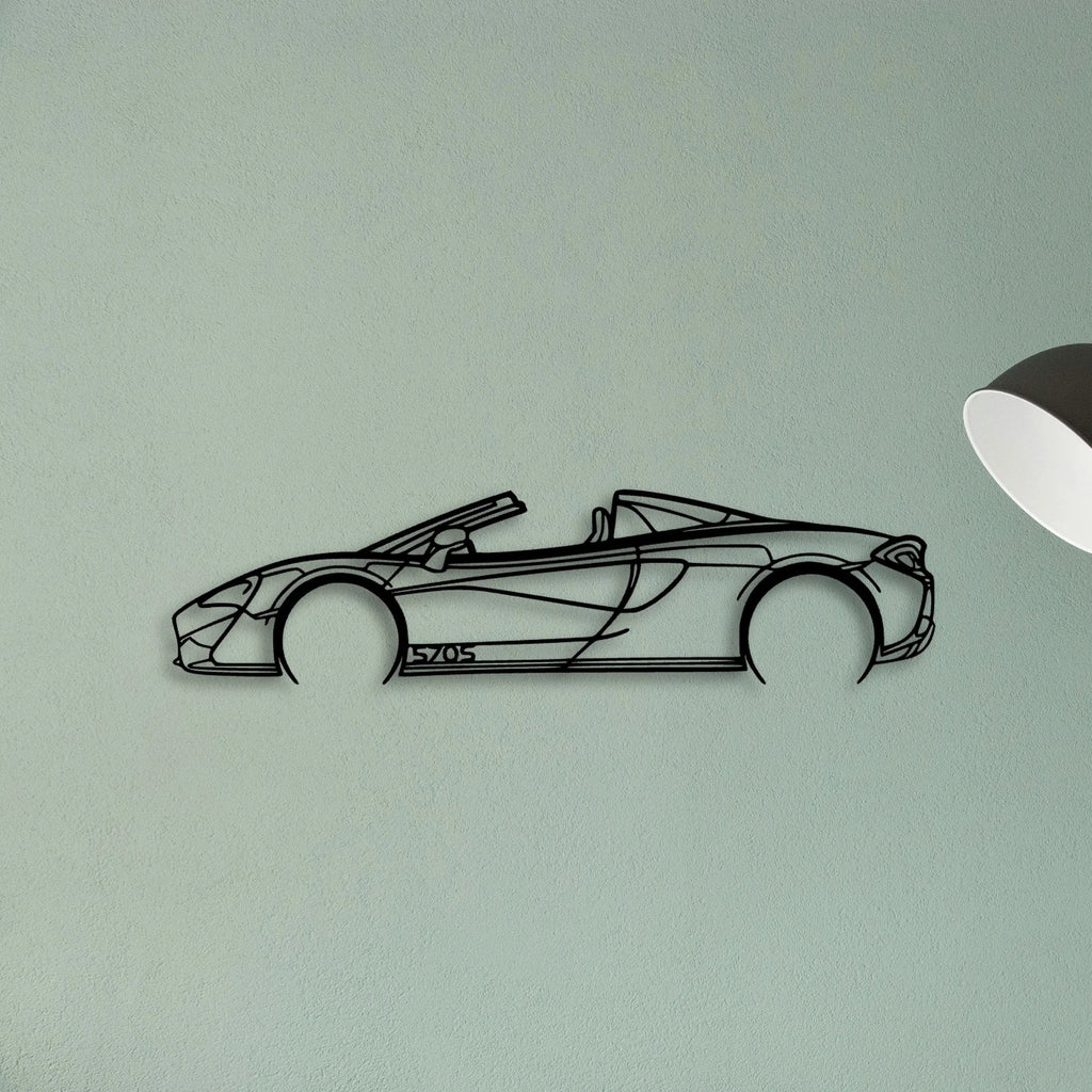 570S Convertible Classic Silhouette Metal Wall Art - Tinvibe