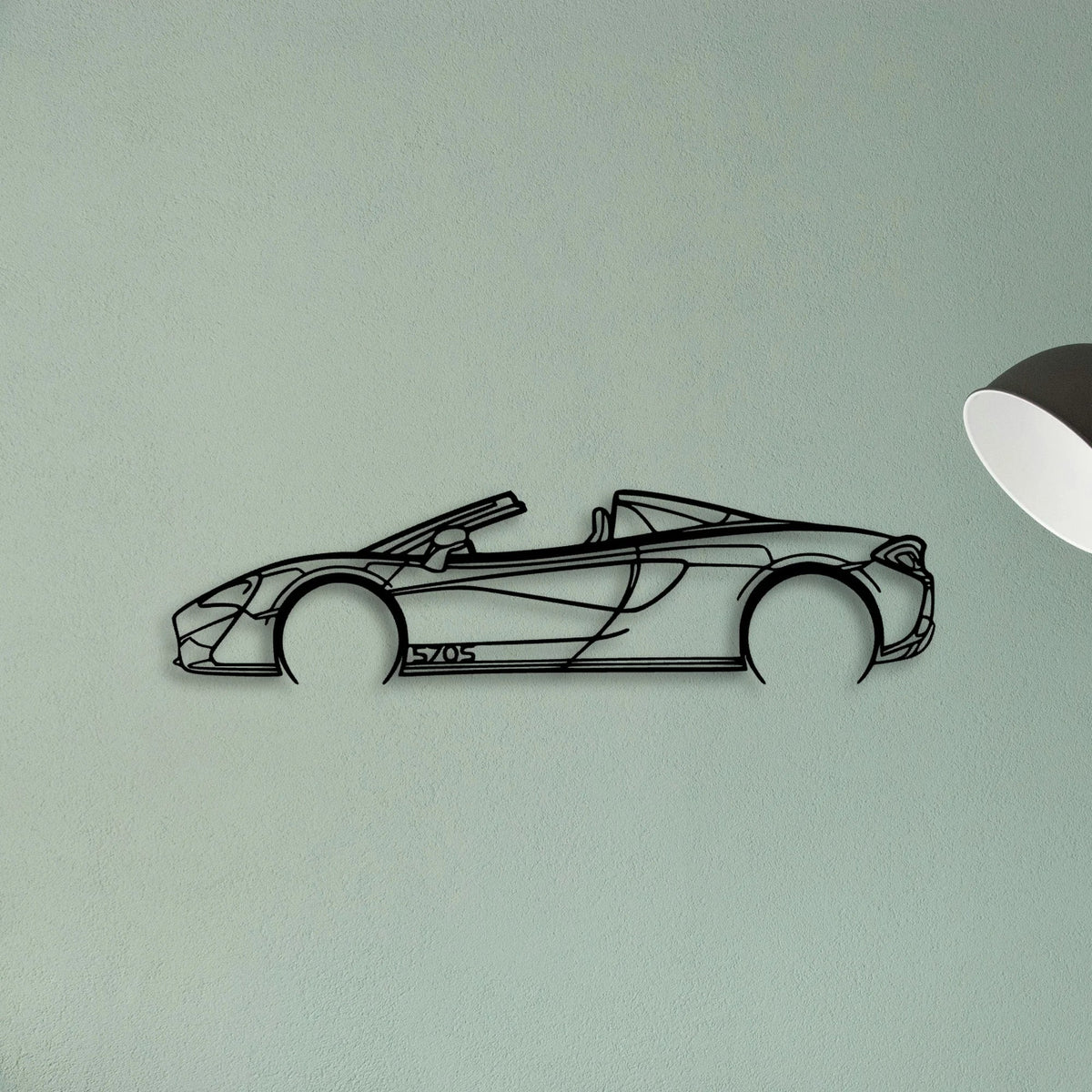 570S Convertible Classic Silhouette Metal Wall Art - Tinvibe