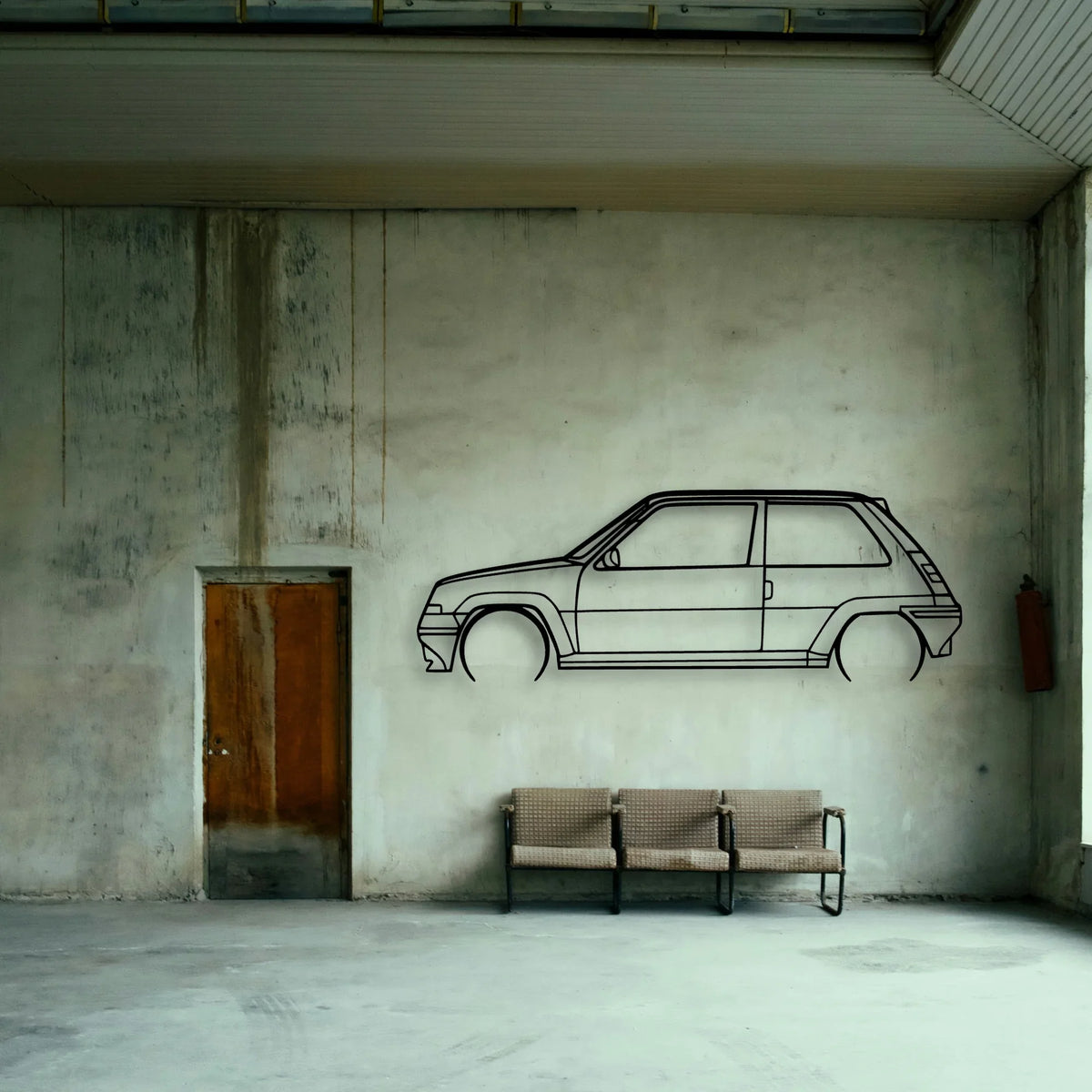 5 GT Turbo Classic Silhouette Metal Wall Art - Tinvibe