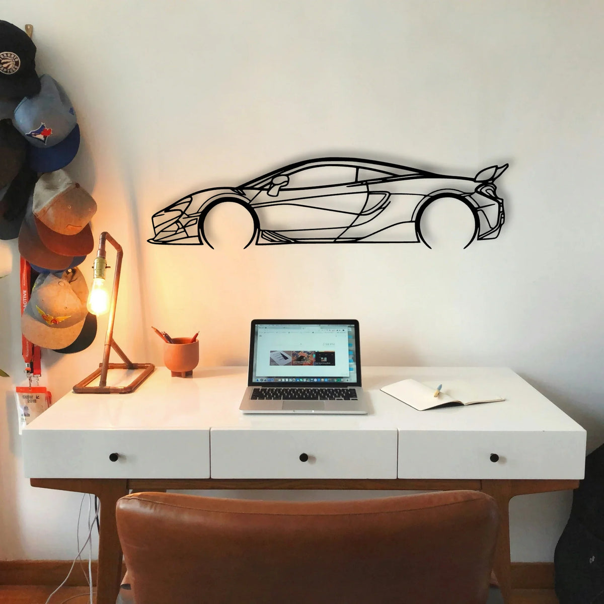 600LT 2019 Classic Silhouette Metal Wall Art - Tinvibe