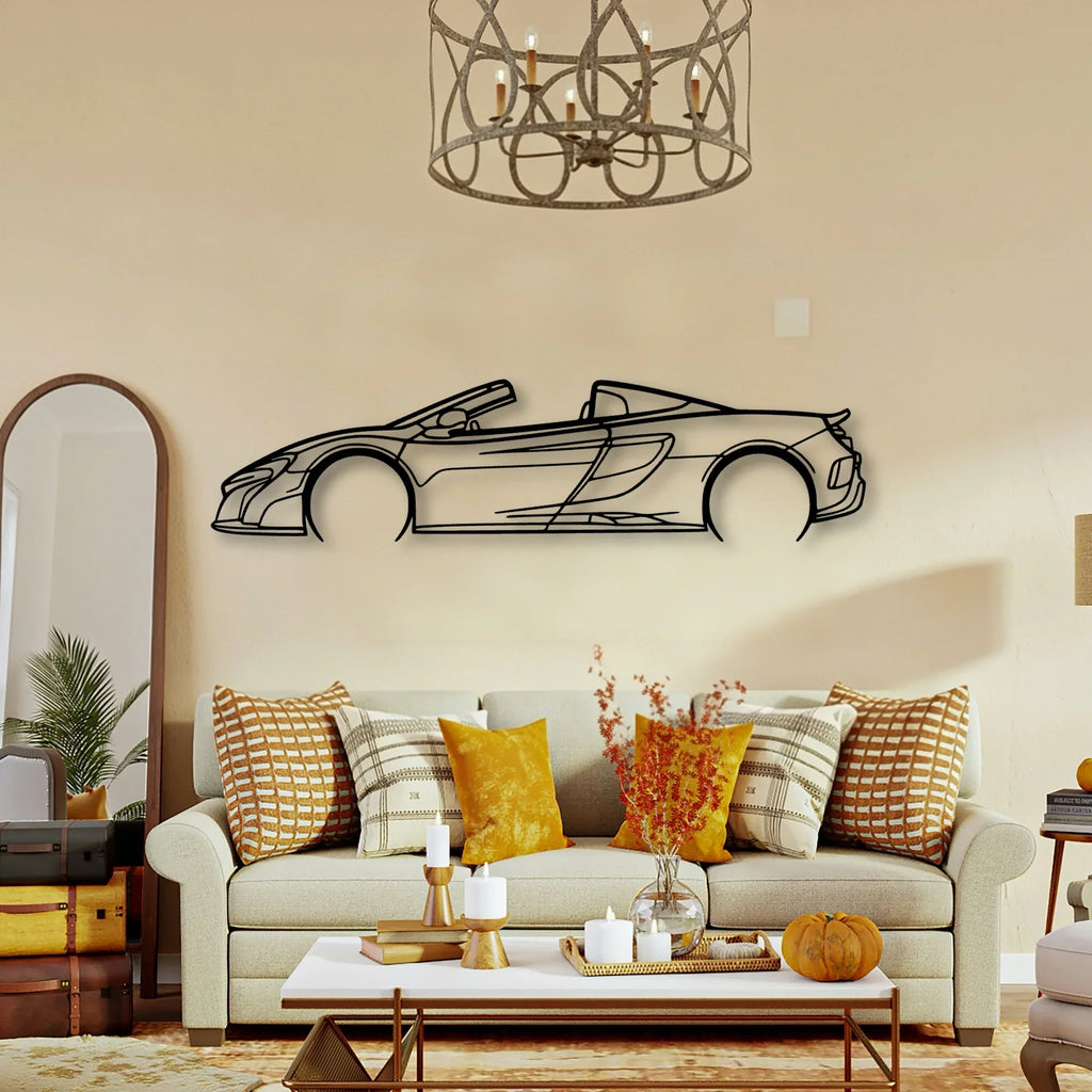 675 LT Spider Classic Silhouette Metal Wall Art - Tinvibe