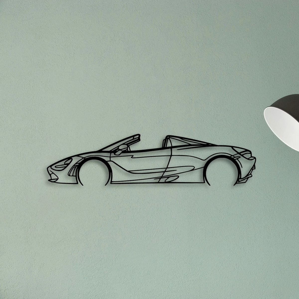 720S Spyder 2018 Classic Silhouette Metal Wall Art - Tinvibe