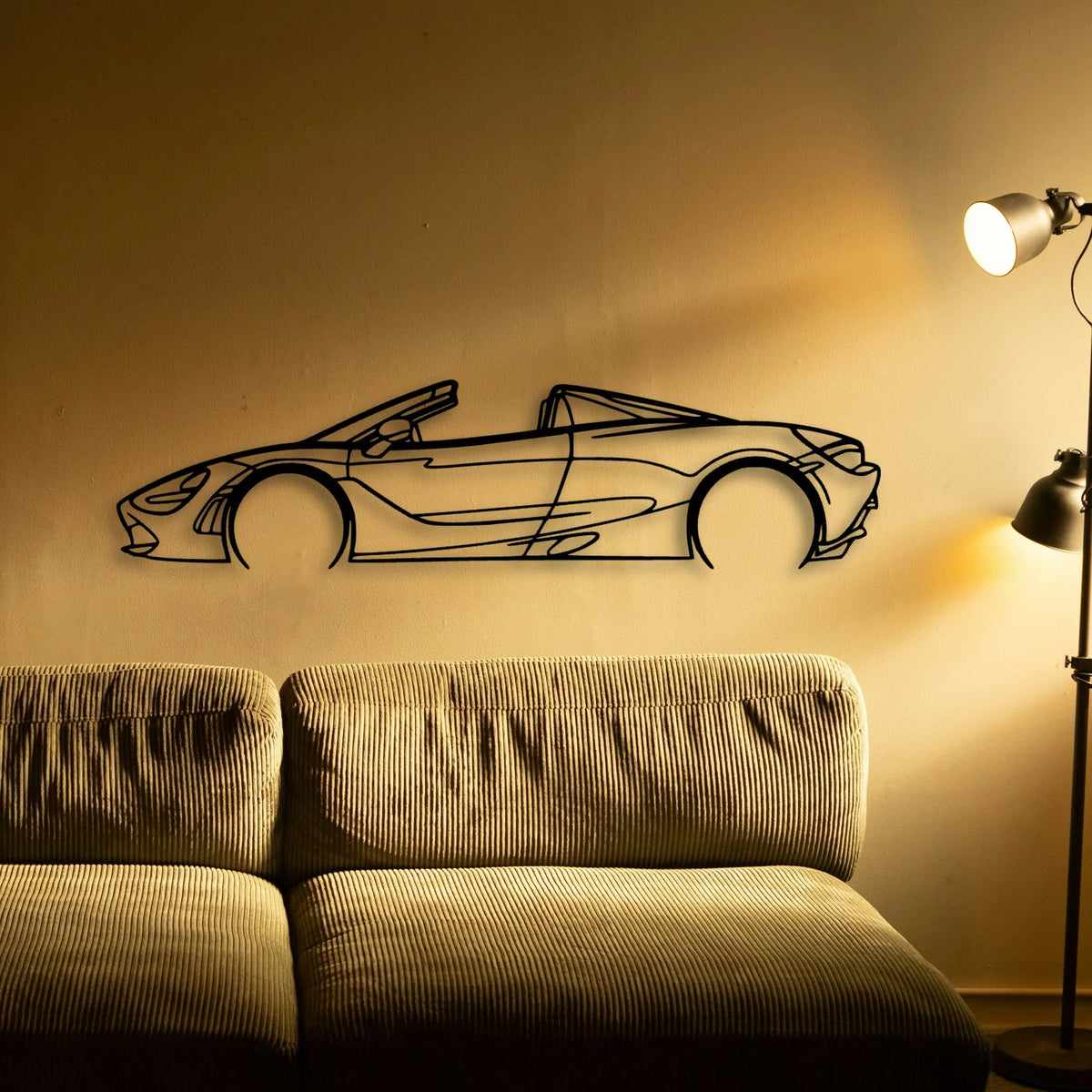720S Spyder 2018 Classic Silhouette Metal Wall Art - Tinvibe