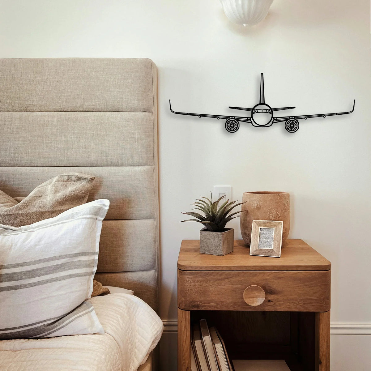 747 400F 2 Classic Aircraft Silhouette Metal Wall Art - Tinvibe