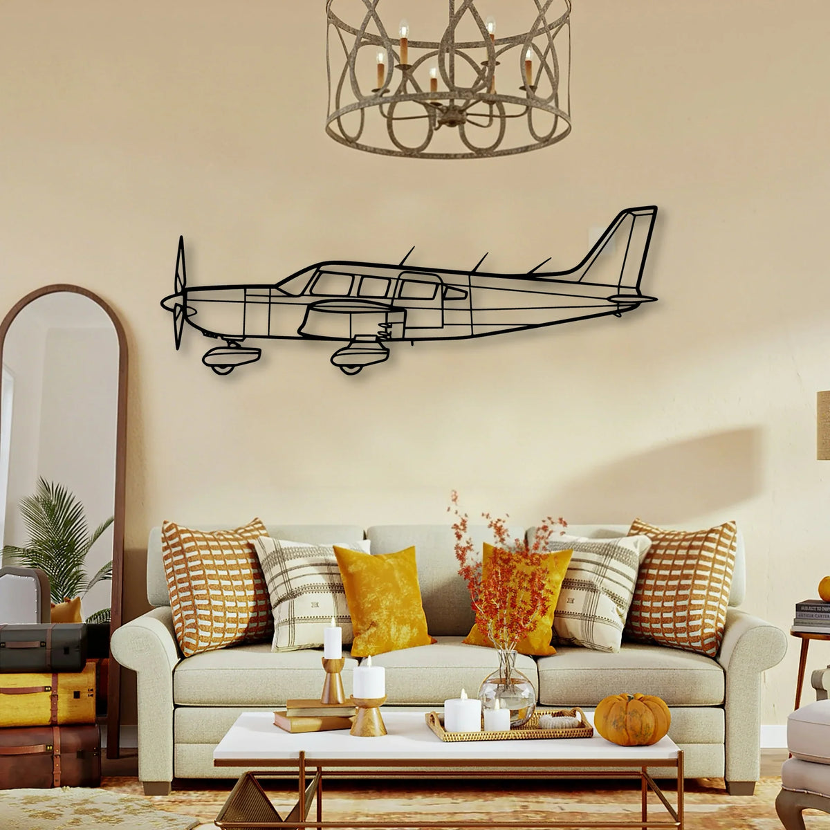 747 400F 4 Classic Aircraft Silhouette Metal Wall Art - Tinvibe