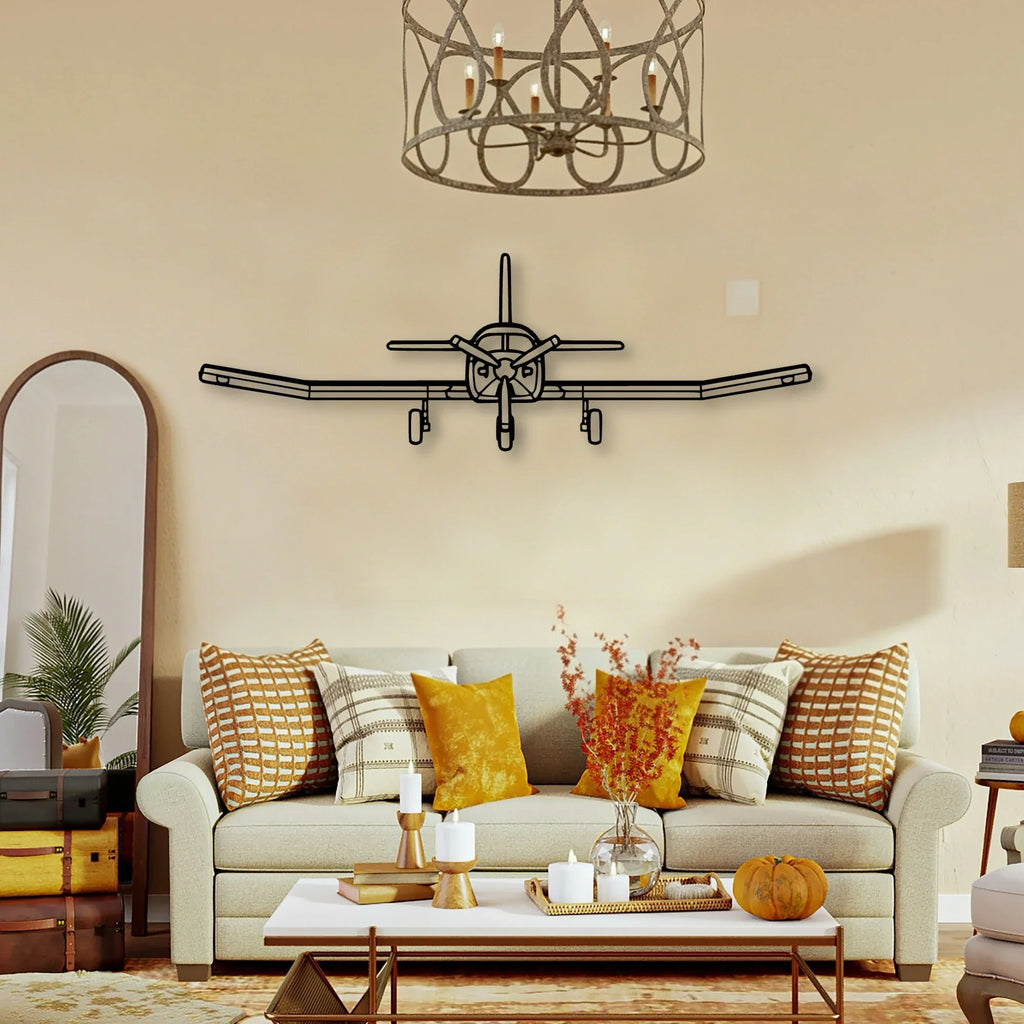 750 Xl Classic Aircraft Silhouette Metal Wall Art - Tinvibe