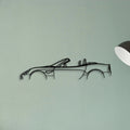 8C Cabrio 2013 Classic Silhouette Metal Wall Art - Tinvibe