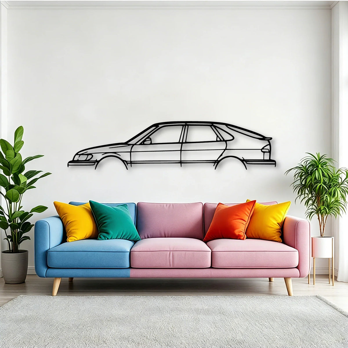 93 SE 2001 Classic Silhouette Metal Wall Art - Tinvibe