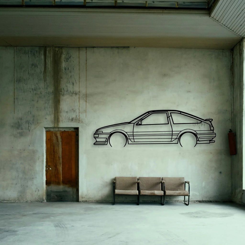 AE86 Classic Silhouette Metal Wall Art - Tinvibe