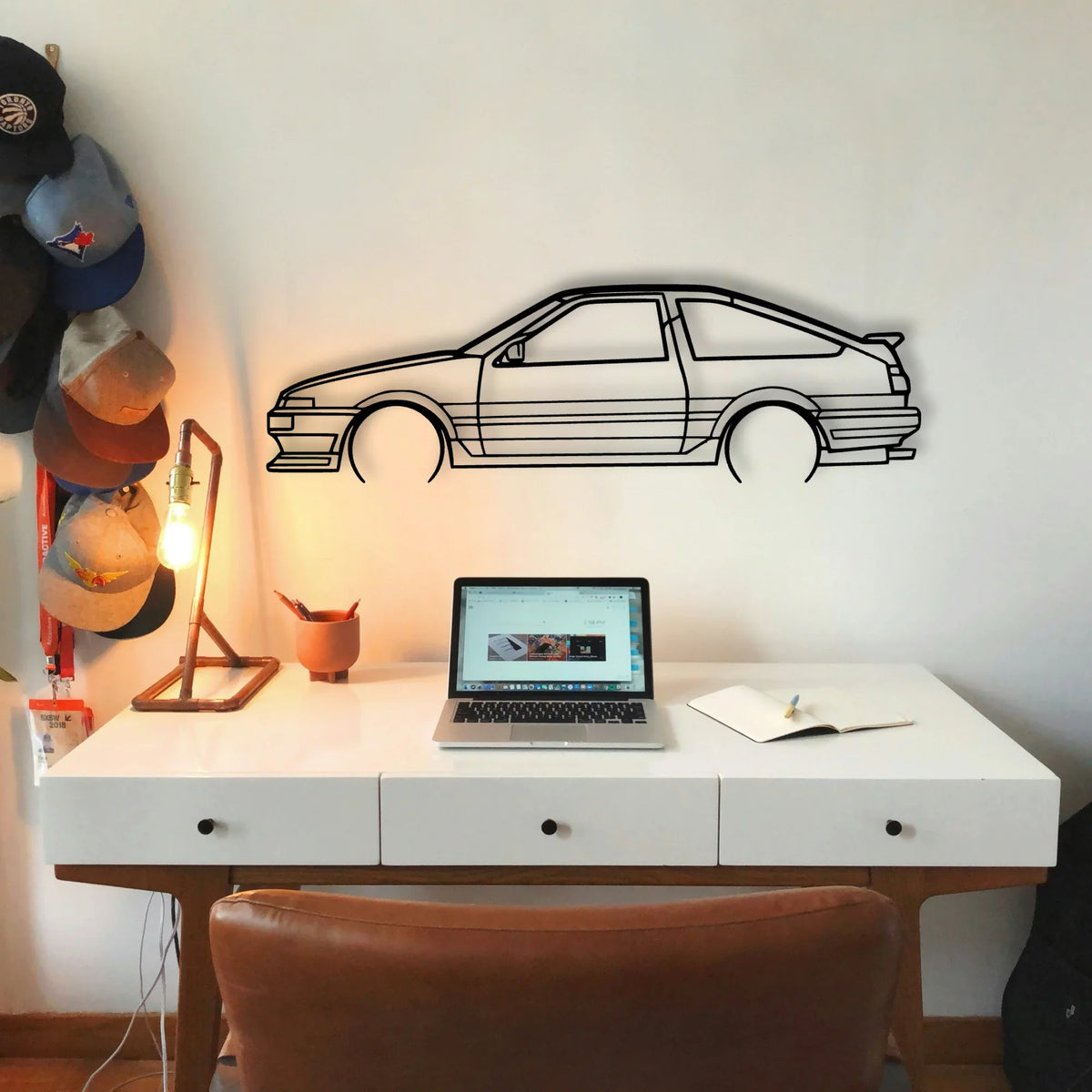 AE86 Classic Silhouette Metal Wall Art - Tinvibe