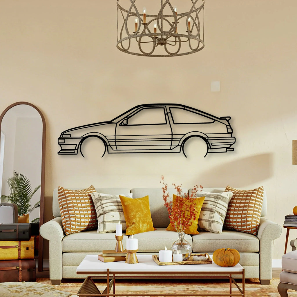 AE86 Classic Silhouette Metal Wall Art - Tinvibe