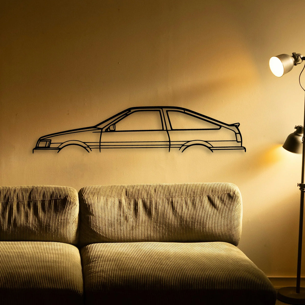 AE86 Levin Classic Silhouette Metal Wall Art - Tinvibe