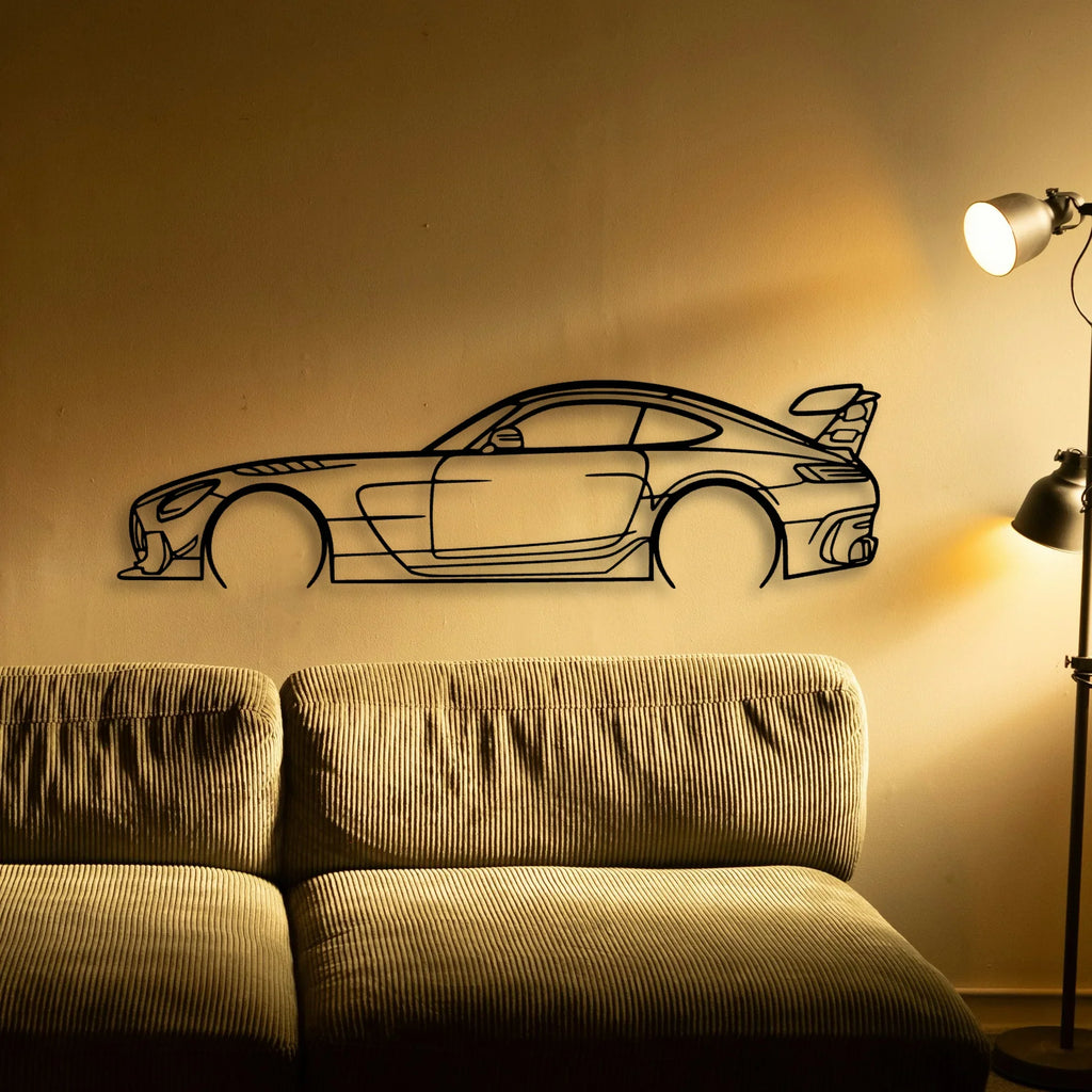 AMG GT Black Series 2 Classic Silhouette Metal Wall Art - Tinvibe