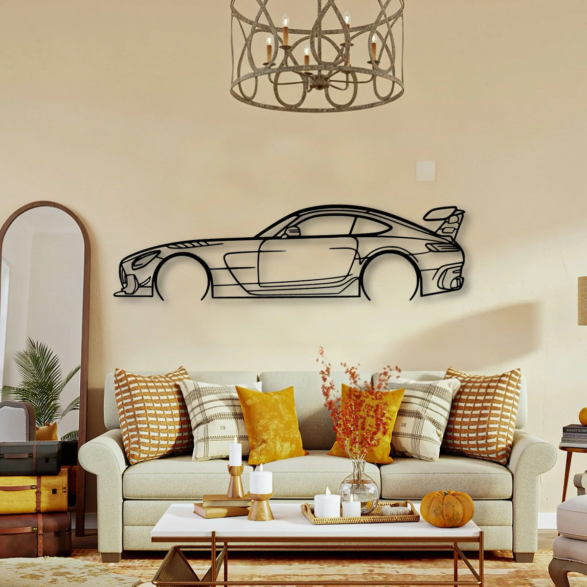 AMG GT Black Series 2 Classic Silhouette Metal Wall Art - Tinvibe