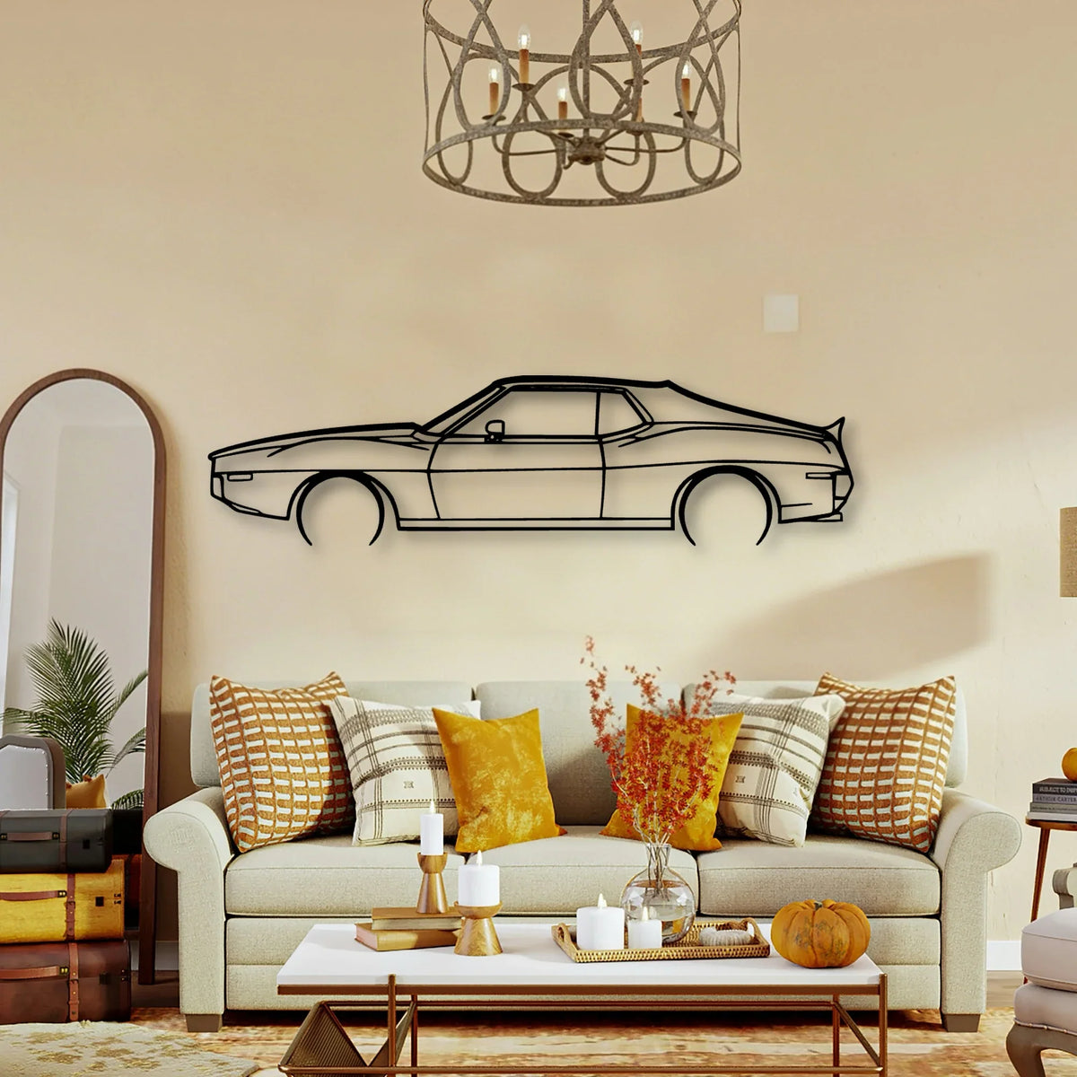 AMX 1974 Classic Silhouette Metal Wall Art - Tinvibe