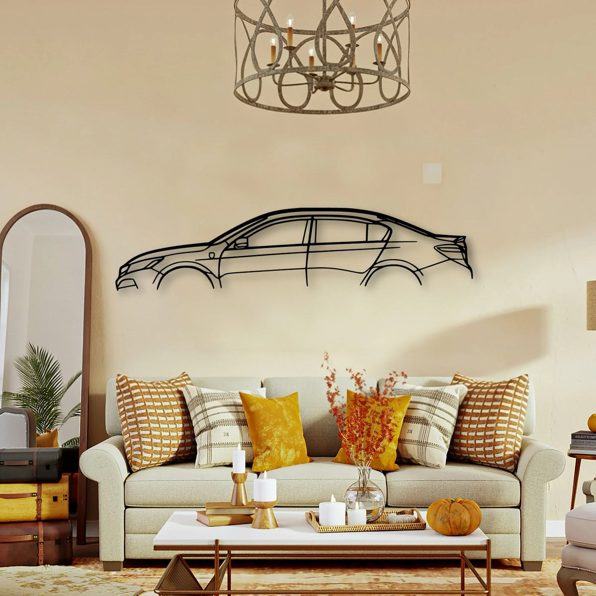 Accord 2016 Sedan Classic Silhouette Metal Wall Art - Tinvibe