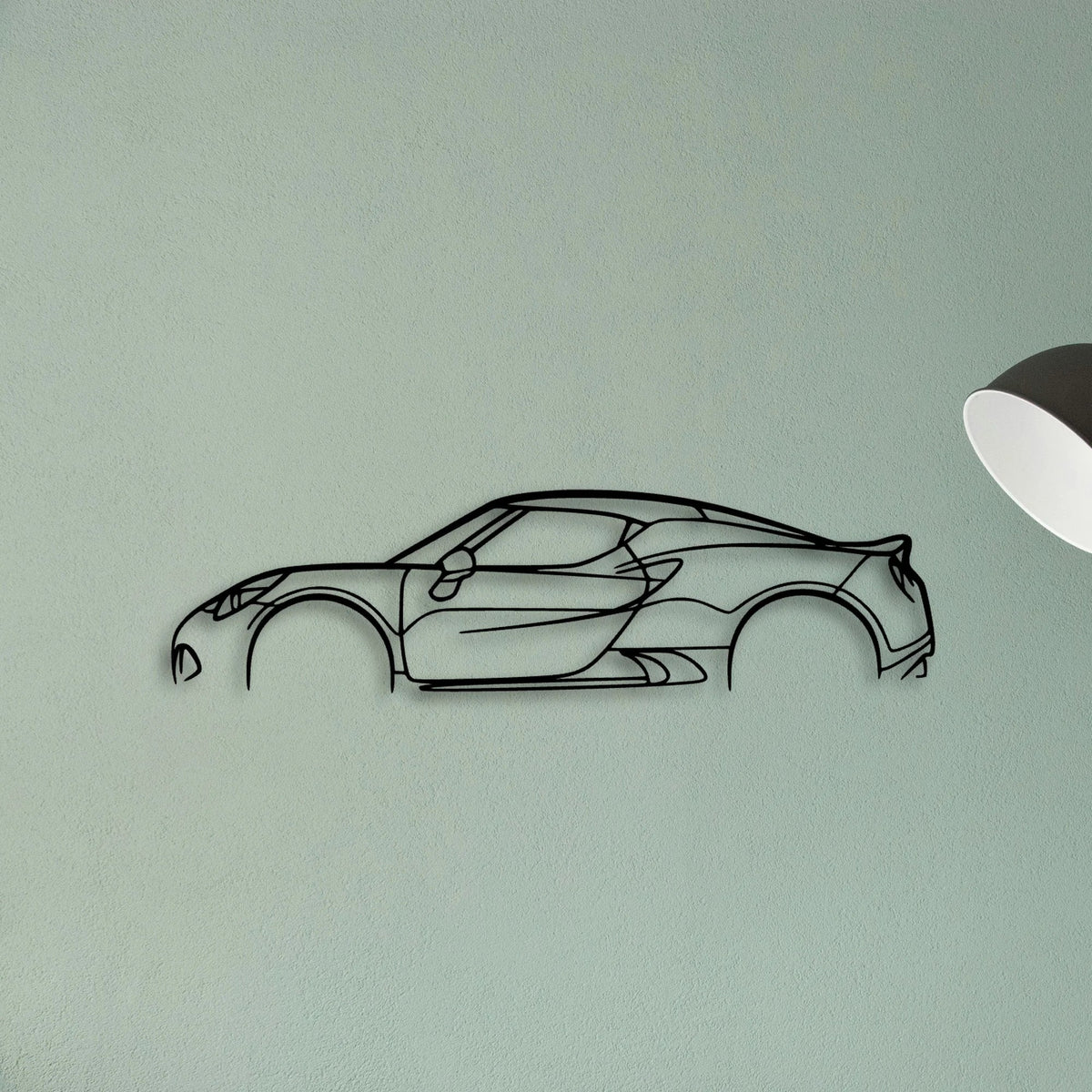 Alfa 4C Classic Silhouette Metal Wall Art - Tinvibe