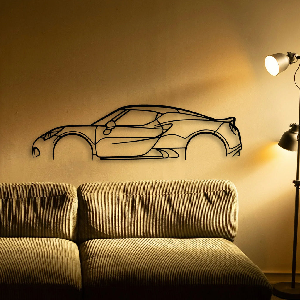 Alfa 4C Classic Silhouette Metal Wall Art - Tinvibe
