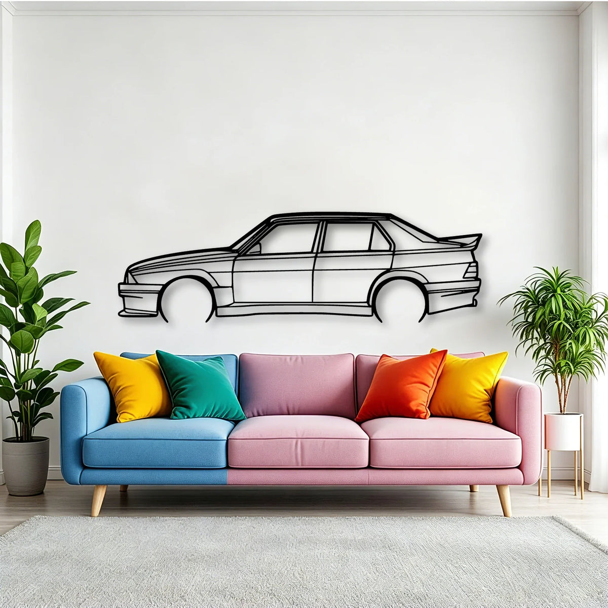 Alfa 75 Evoluzione Classic Silhouette Metal Wall Art - Tinvibe