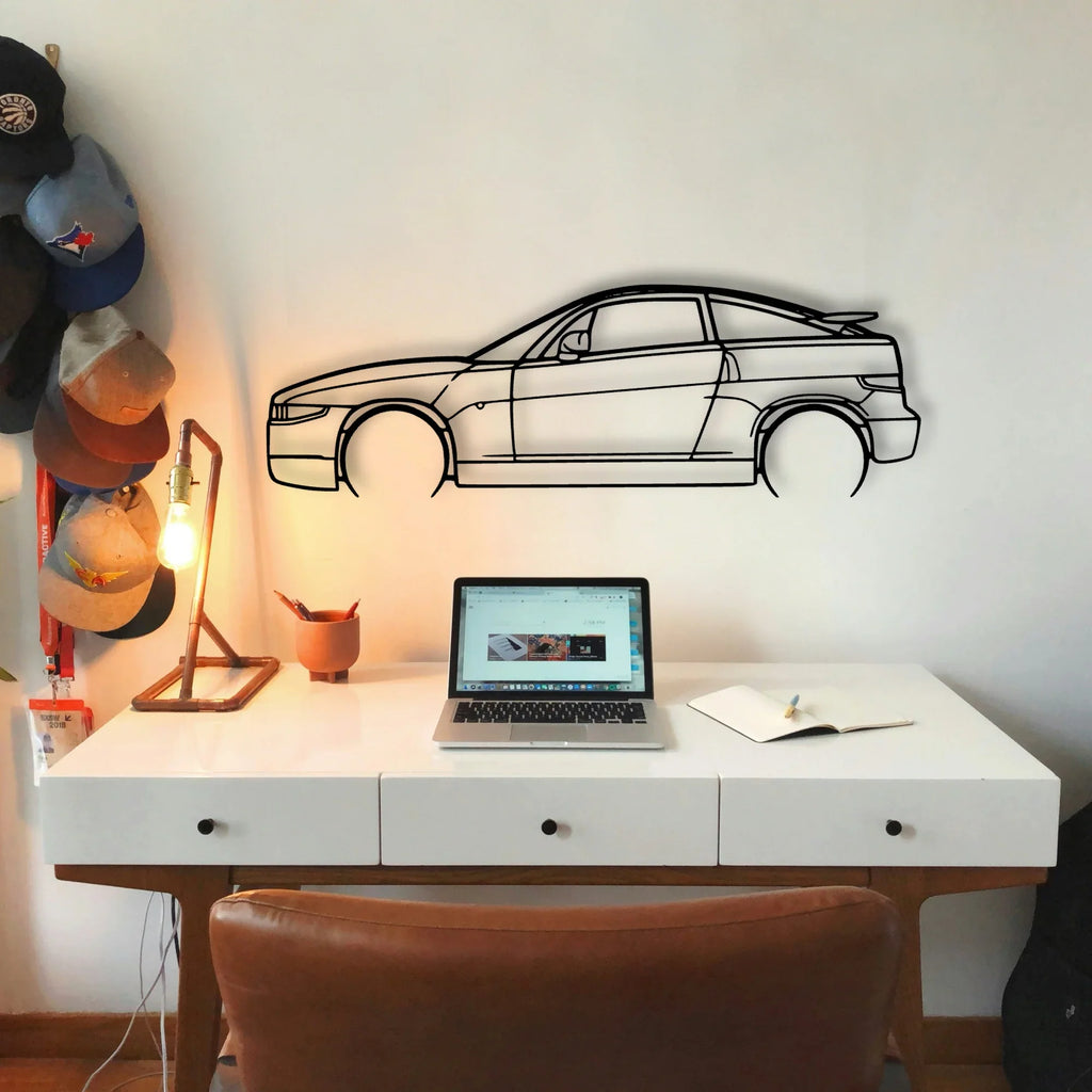 Alfa SZ 1991 Classic Silhouette Metal Wall Art - Tinvibe