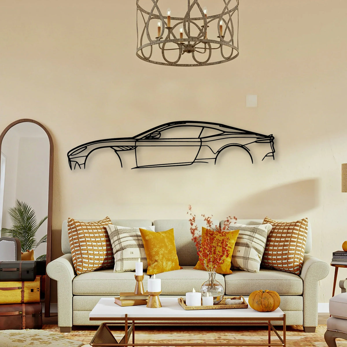 Aston DBS Superleggera Classic Silhouette Metal Wall Art - Tinvibe
