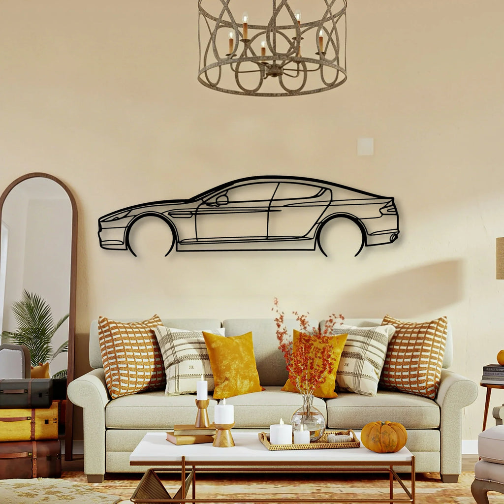 Aston Rapide Classic Silhouette Metal Wall Art - Tinvibe