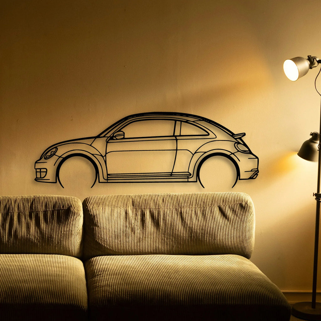 Beetle 2013 Classic Silhouette Metal Wall Art - Tinvibe
