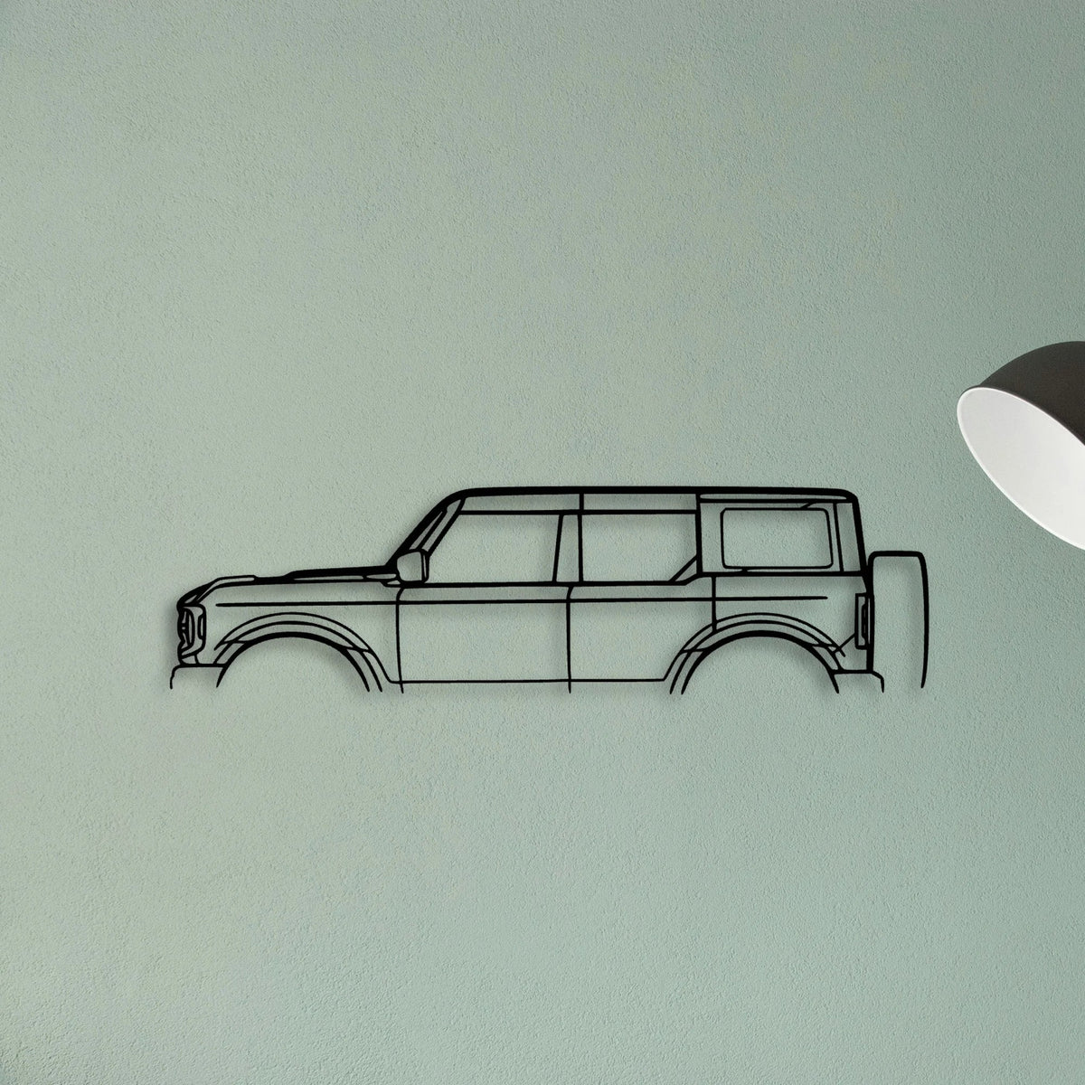 Bronco Classic Silhouette Metal Wall Art - Tinvibe
