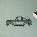 Bronco 1971 2 Classic Silhouette Metal Wall Art - Tinvibe