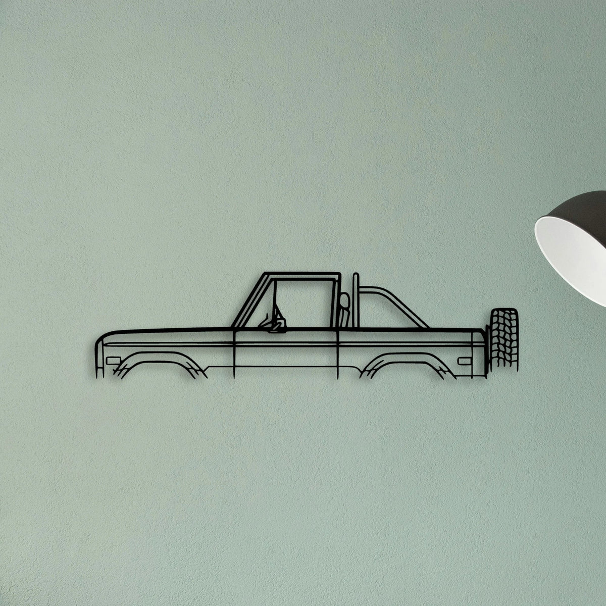 Bronco 1973 Classic Silhouette Metal Wall Art - Tinvibe