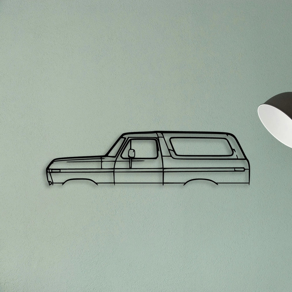 Bronco 1979 Classic Silhouette Metal Wall Art - Tinvibe