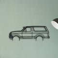 Bronco XLT 1995 Classic Silhouette Metal Wall Art - Tinvibe