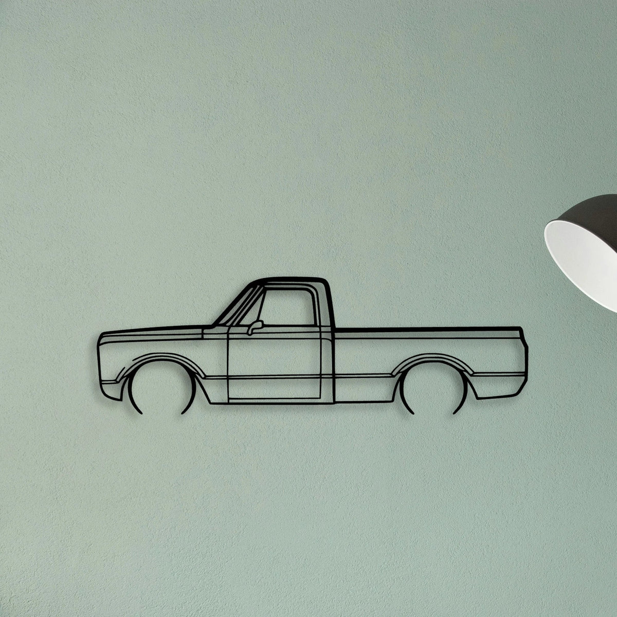 C 10 1971 2 Classic Silhouette Metal Wall Art - Tinvibe