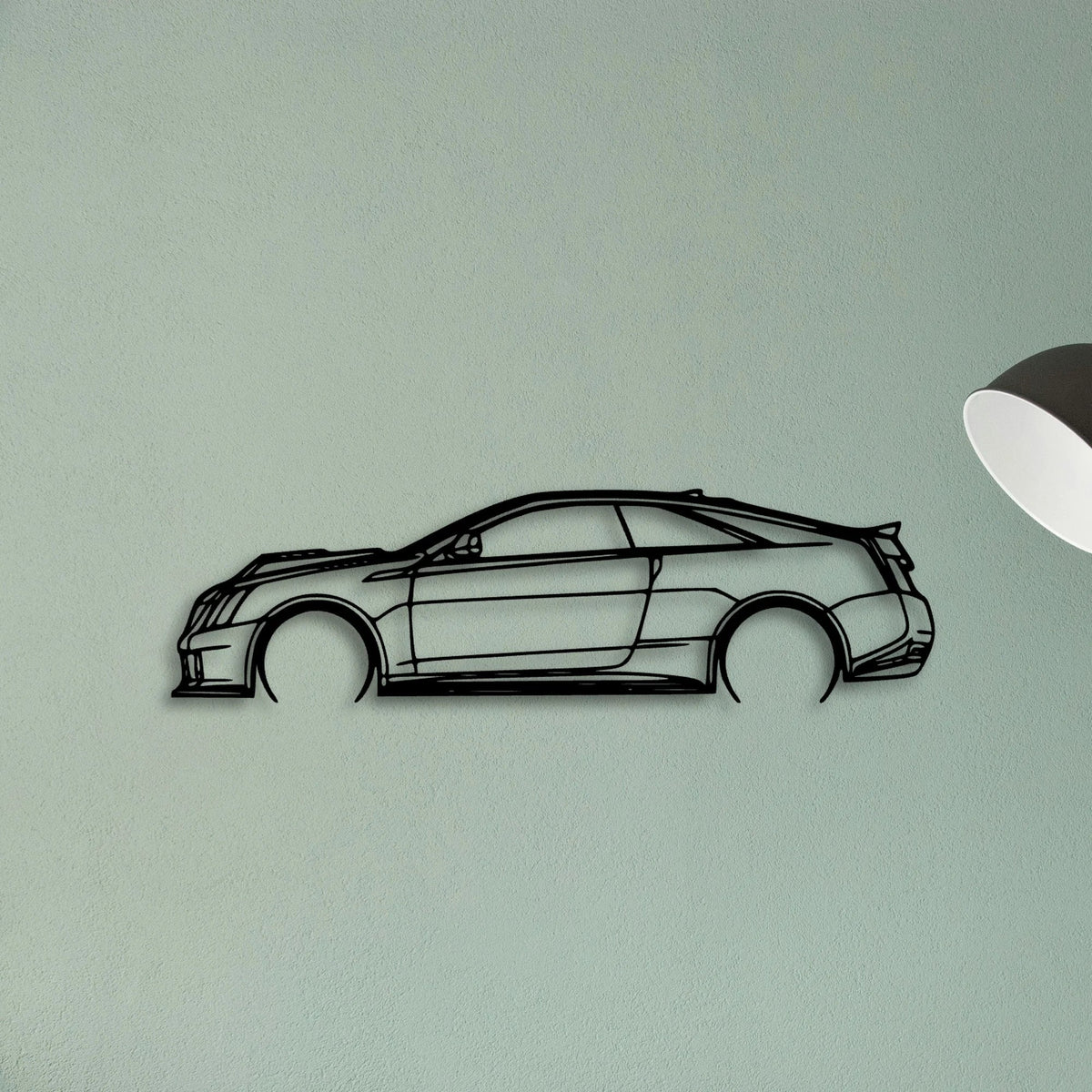 C V Coupe 2011 Classic Silhouette Metal Wall Art - Tinvibe