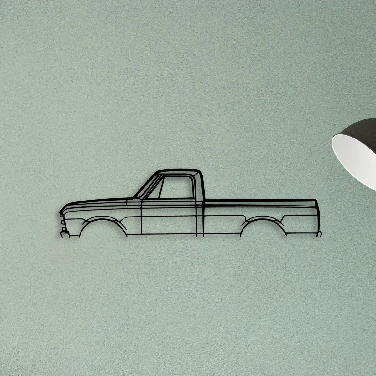 C10 1968 Classic Silhouette Metal Wall Art - Tinvibe