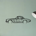 C1 327 1962 Classic Silhouette Metal Wall Art - Tinvibe