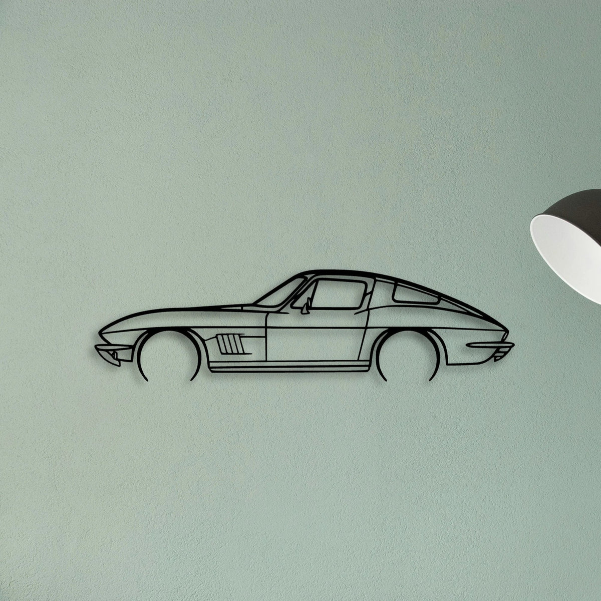 C2 1967 Classic Silhouette Metal Wall Art - Tinvibe