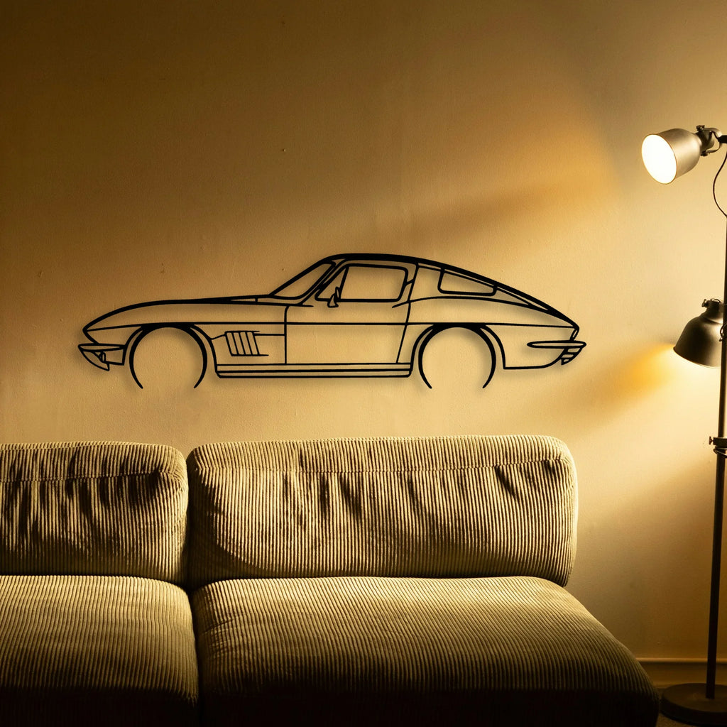 C2 1967 Classic Silhouette Metal Wall Art - Tinvibe