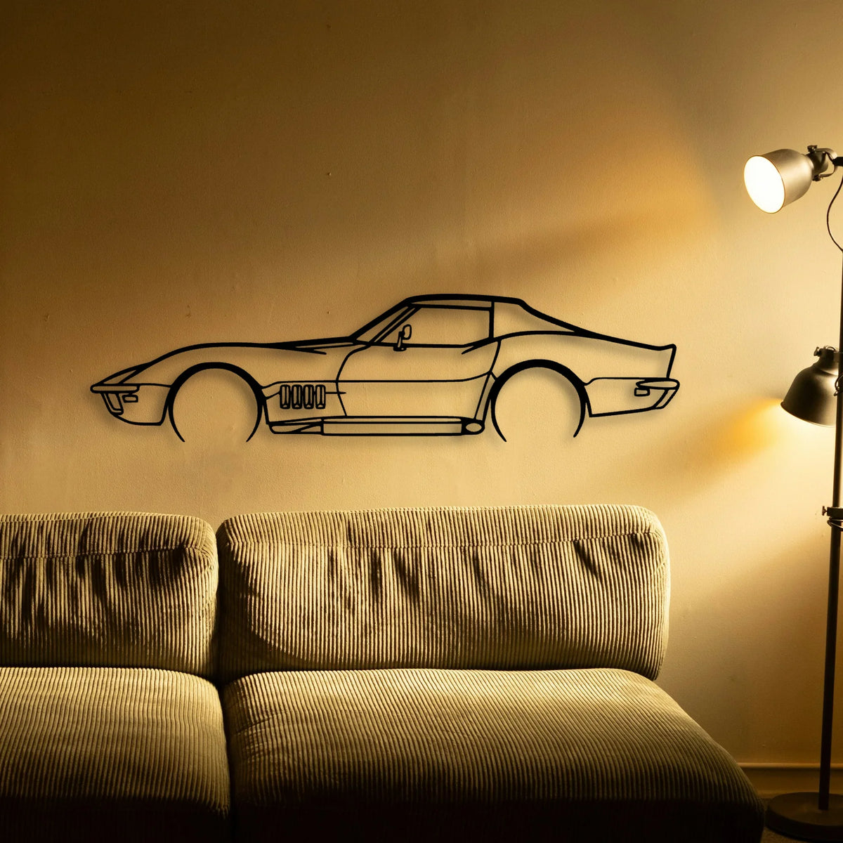C3 1969 Classic Silhouette Metal Wall Art - Tinvibe