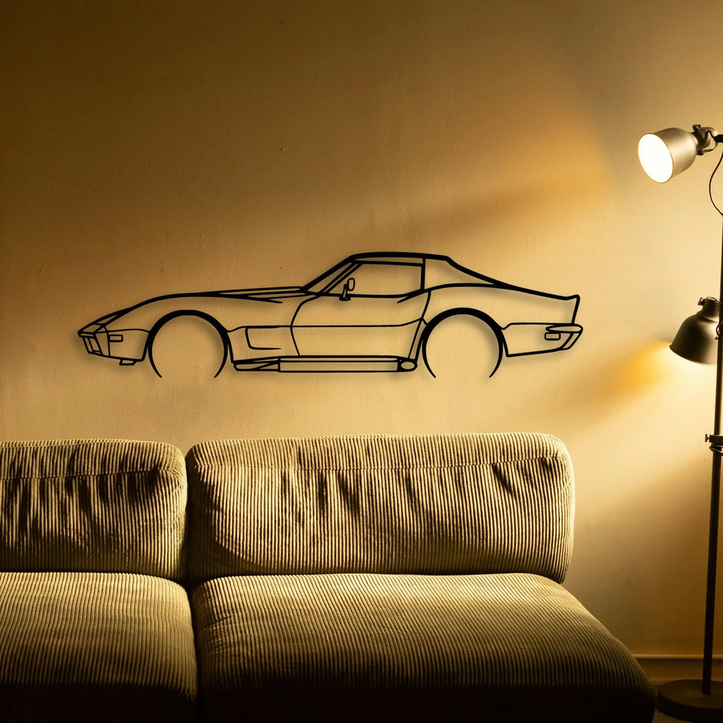 C3 1973 Classic Silhouette Metal Wall Art - Tinvibe