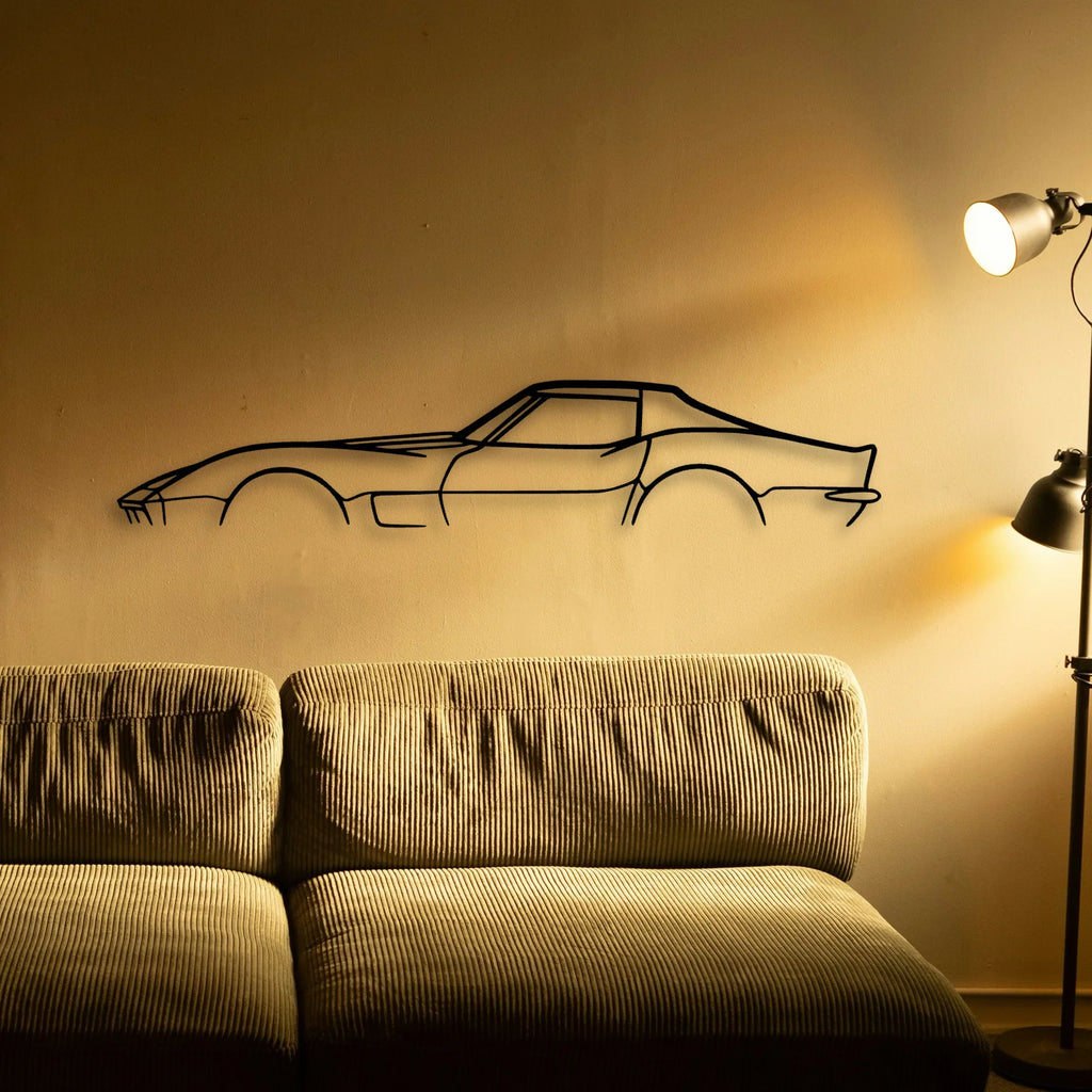C3 L48 1973 Classic Silhouette Metal Wall Art - Tinvibe